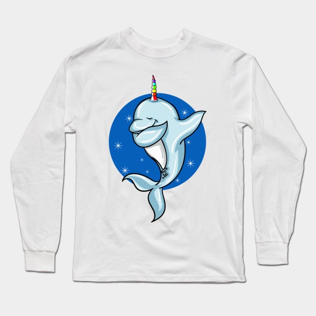 'Dabbing Unicorn Narwhal' Funny Dabbing Animal Gift Long Sleeve T-Shirt by ourwackyhome